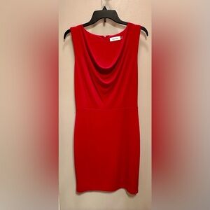 🌟 Calvin Klein Red Cocktail Dress, size: 2